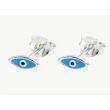 Sterling Silver Evil Eye Ear Studs