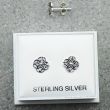 Sterling Silver Filigree Flower Earrings 8mm 