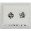 Sterling Silver Filigree Flower Earrings 8mm