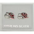 Sterling Silver Ladybird Design Studs - 10mm