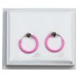 Sterling Silver Pastel Enamel Hoops(10mm) 