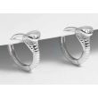 Sterling Silver Python Snake Design Hoops 8mm