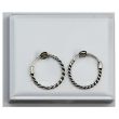 Sterling Silver Rope Twist Hoop 12mm 