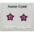 Sterling Silver Star Studs - Asst. Colours (8mm)