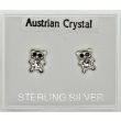 Sterling Silver Teddy Studs-Assorted Colours (6mm)