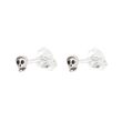 Sterling Silver Teeny Skull Studs 5mm