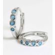 Sterling Silver Turquoise Huggie Hoop Earring
