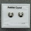 Sterling Silver Austrian Crystal Horseshoe Studs - Asst. Colours (8mm)