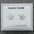 Sterling Silver Austrian Crystal Star Design Studs - Asst. Colours (8mm)