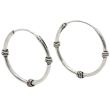 Sterling Silver Bali Style Hoop Earrings – 18mm