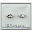 Sterling Silver Crown Design Ear Studs 5mm
