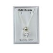 Sterling Silver Cubic Zirconia Heart Shape Pendant Necklace (8mm)
