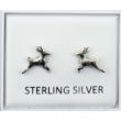 Sterling Silver Deer Design Ear Studs 8mm 