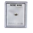Sterling Silver Heart Shaped Design Nose Wire - 3mm