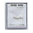 Sterling Silver Three Dot Trio Design Nose Wire - 4mm