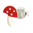 Sterling Silver Magic Mushroom Ear Stud – 7x8mm