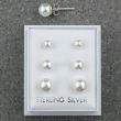 Sterling Silver Pearl Ball Studs - Assorted Sizes