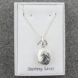 Sterling Silver Photo Locket Pendant Necklace (8mm)