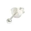 Sterling Silver Plain Ball Ear Stud – 4mm