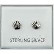 Sterling Silver Scallop Shell Ear Studs 5mm 