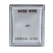 Sterling Silver Small Round Dot Design Nose Wire - 1mm