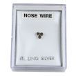 Sterling Silver Three Dot Trio Design Nose Wire - 4mm