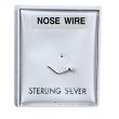 Sterling Silver Small Round Dot Design Nose Wire - 1mm