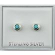 Sterling Silver Turquoise Circle Ear Studs 3mm