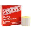 Sticko White Self Adhesive Labels Dispenser Pack - 43x12mm