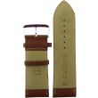 Tan Padded Leather Watch Straps with Silver Buckle - 28mm
