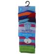 Teenage Boy's Striped Design Cotton Lycra Socks (3 Pair Pack) - Asst (4-7)