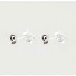 Sterling Silver Teeny Skull Studs 5mm