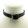Leather Choker With Chains With Hoop 
