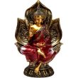 Thai Buddha Seated Lotus Resin Ornament - Red & Gold (21cm)