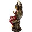 Thai Buddha Seated Lotus Resin Ornament - Red & Gold (21cm)