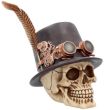 The Aristocrat Steampunk Alternative Skull Figurine