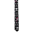 Tie With White Pirate and Crossbones Skulls