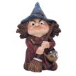 Toil Small Witch & Broomstick Figurine 9.7cm 