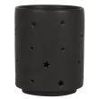 Wholesale Small Black Triple Moon Cut Out Tealight Holder 