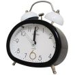 Twin Bell Quartz Mini Alarm Clock - Black (8 x 10 x 5 cm)