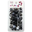 Two Toned Hair Braiding Beads - Black/White