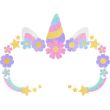 Unicorn Face Glitter Makeup Decoration - 10x13cm