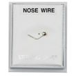 Sterling Silver 3mm Union Jack Flag Design Nose Wire 