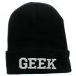 Unisex Geek Beanie Hat - Black