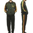 Wholesale Unisex Lion of Judah Logo Olive Green Tracksuit with Rasta Stripes