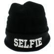 Unisex Selfie Beanie Hat - Black