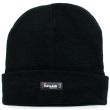 Unisex Thinsulate Plain Black Beanie Hat