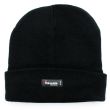 Unisex Thinsulate Plain Black Beanie Hat
