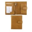 Wholesale Men's Leather Wallet With Closure Button- Tan