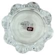 Deli Glassware Round Silver Glass Ashtray - 11cm